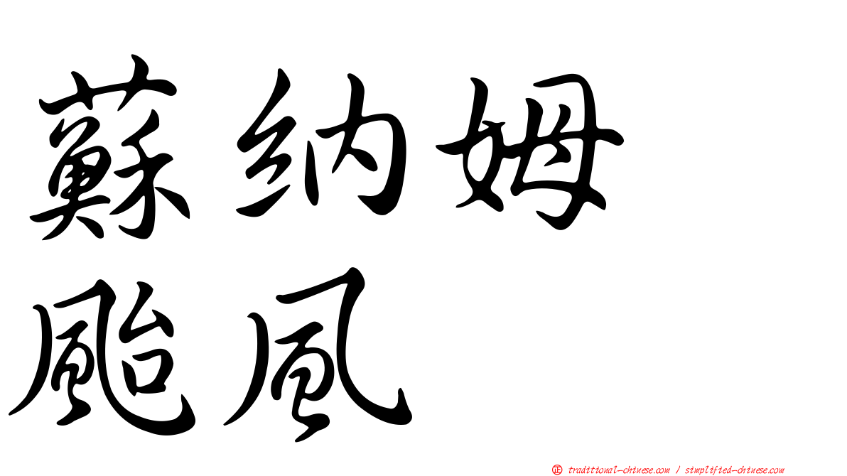 蘇納姆　颱風